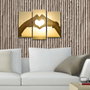 Wallity Set de 3 Cuadros Decorativos Iluminados con LED en Lienzo de Ante
